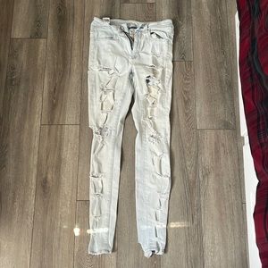 American eagle skinny ripped jeans